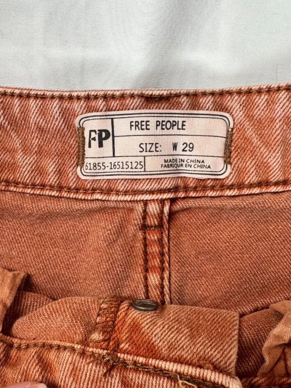 Free People High Rise Wide Leg Cropped Denim Size 29